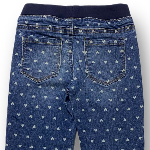 Cat & Jack, EUC, Denim Dark Wash, Polka Dot, Skinny Jeggings, Girls, Size 5T - Picture 7 of 12